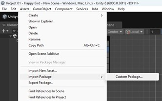 Importing package - step 2
