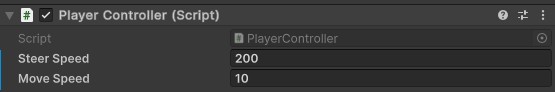 Select the player in the Hierarchy